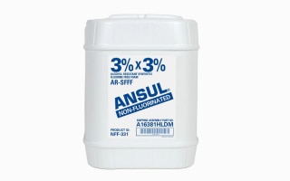A can of non-fluorinated foam concentrate from Ansul