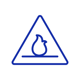 Flammable sign icon