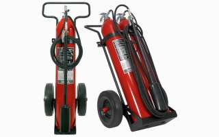 Two wheeled Sentry fire extinguishing units from Ansul